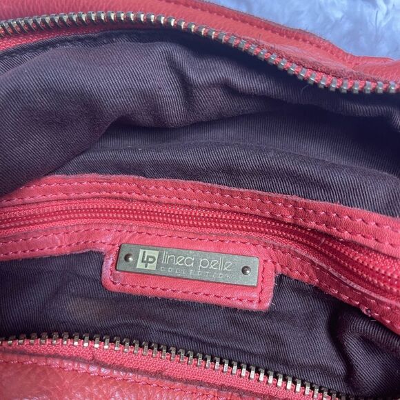 Vintage Fully Leather Orange Linea Pelle Collection shoulder bag brass hardwares - Picture 15 of 16